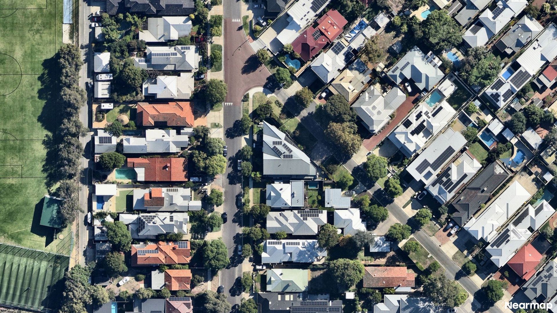 Vertical aerial view