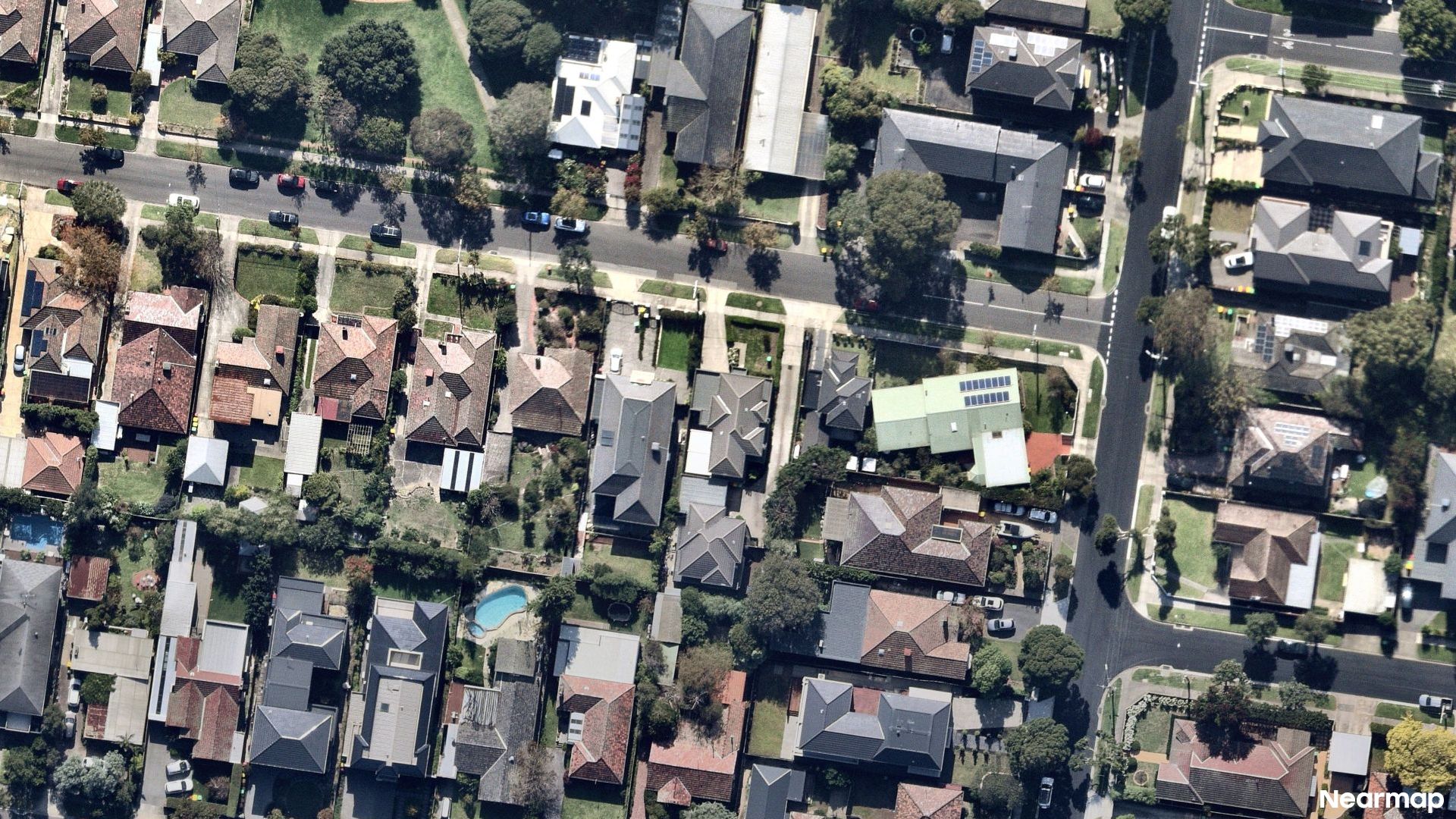 Vertical aerial view