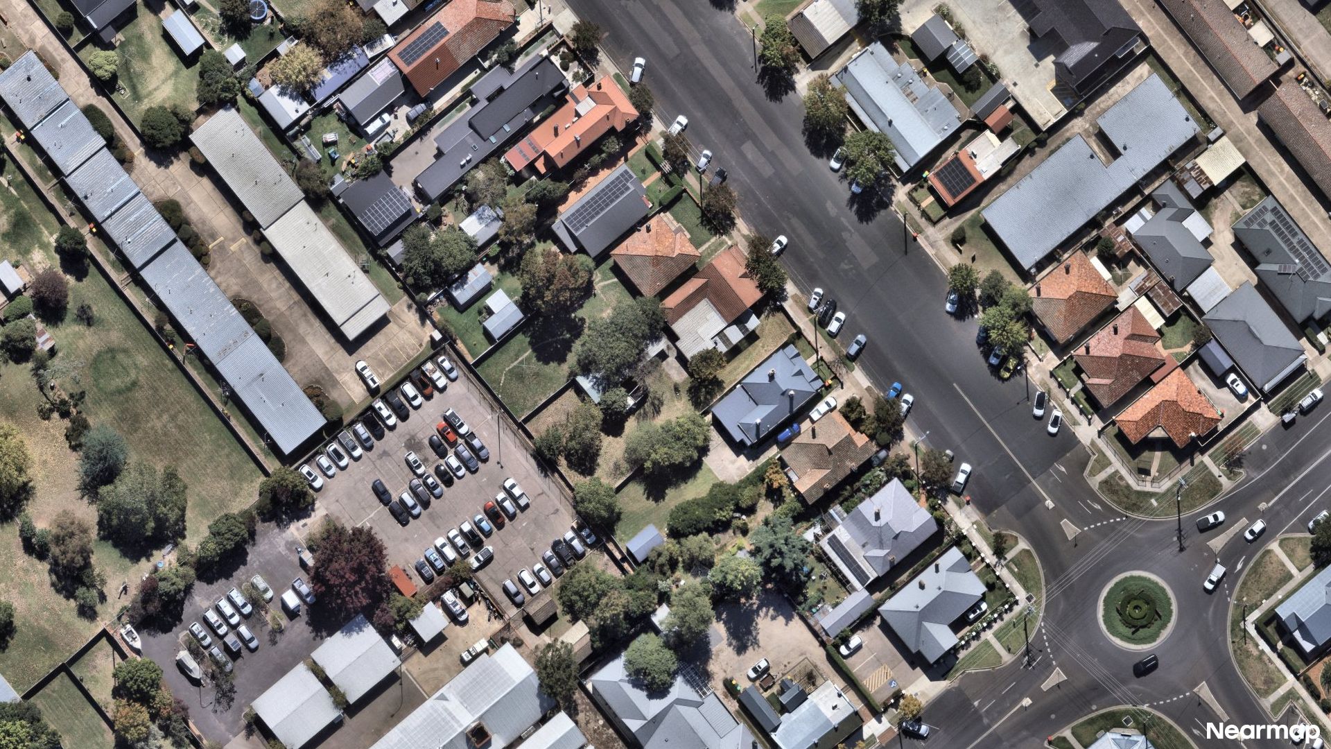 Vertical aerial view