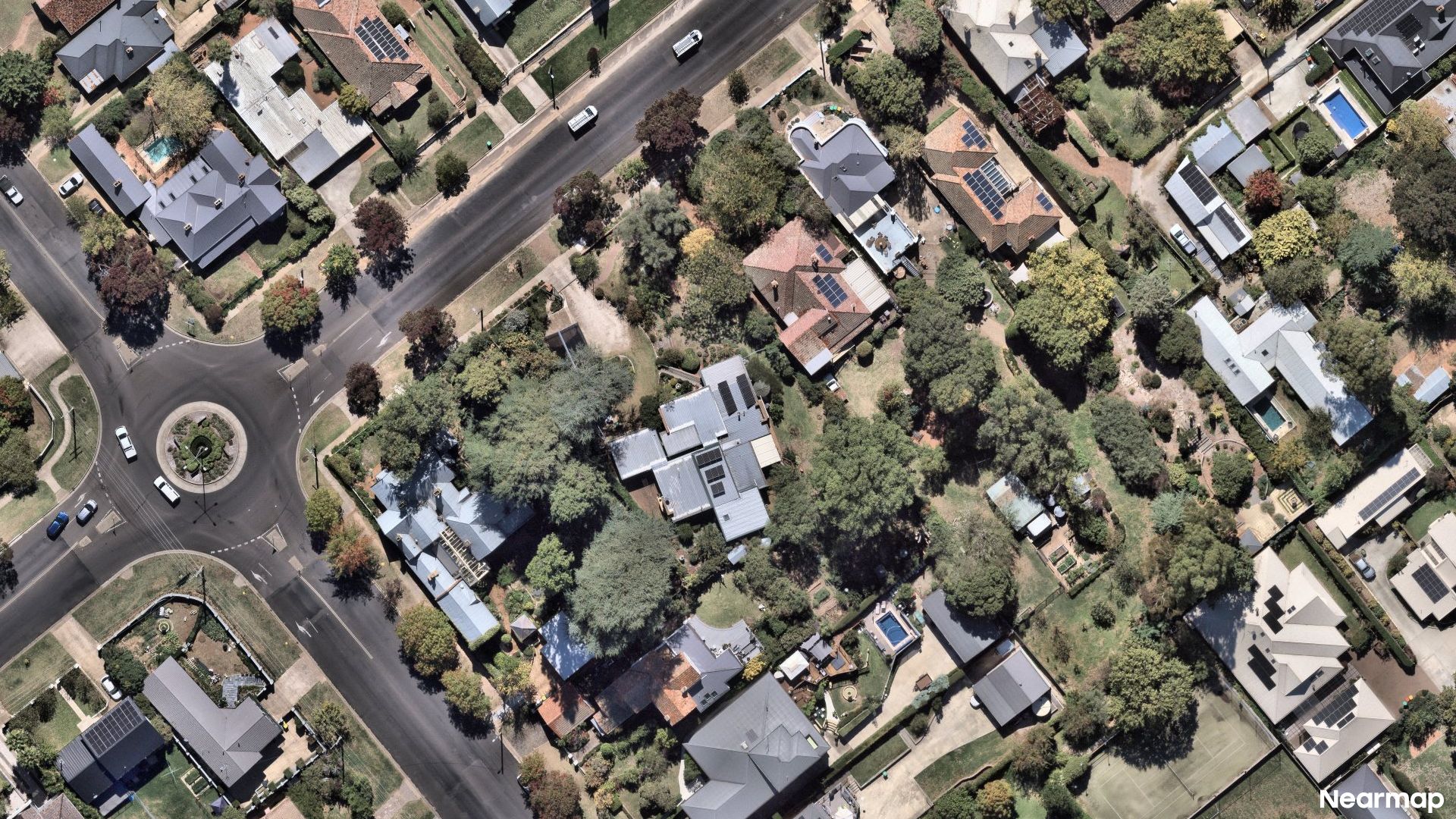Vertical aerial view