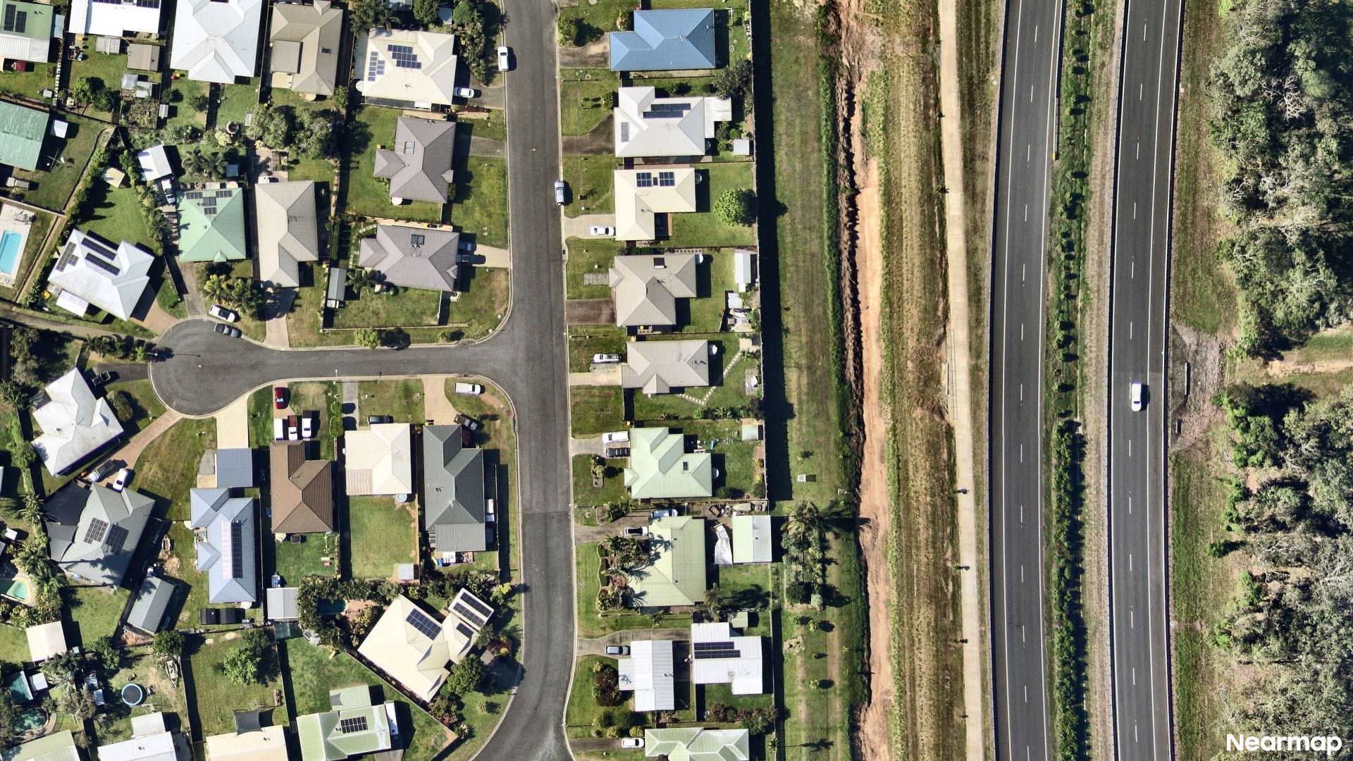 Vertical aerial view