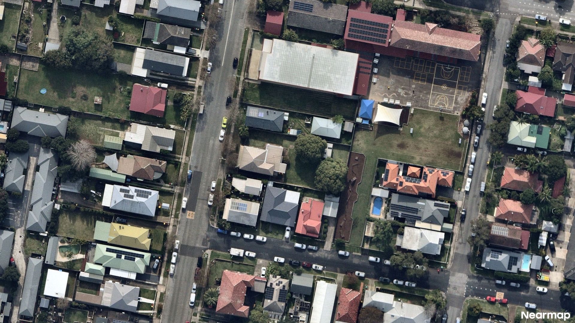 Vertical aerial view