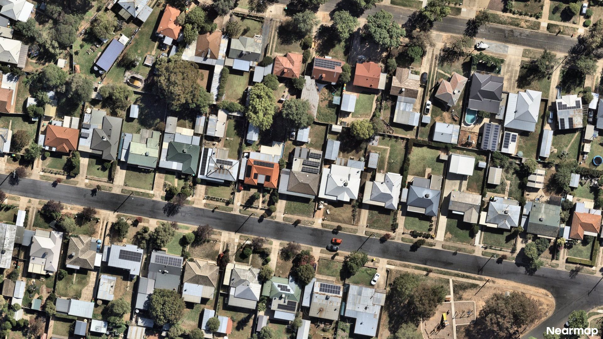 Vertical aerial view