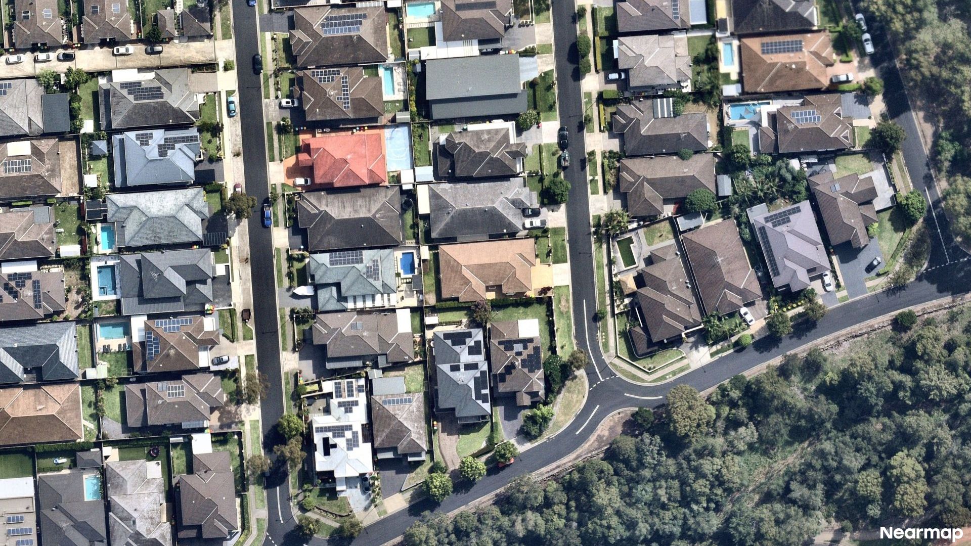 Vertical aerial view