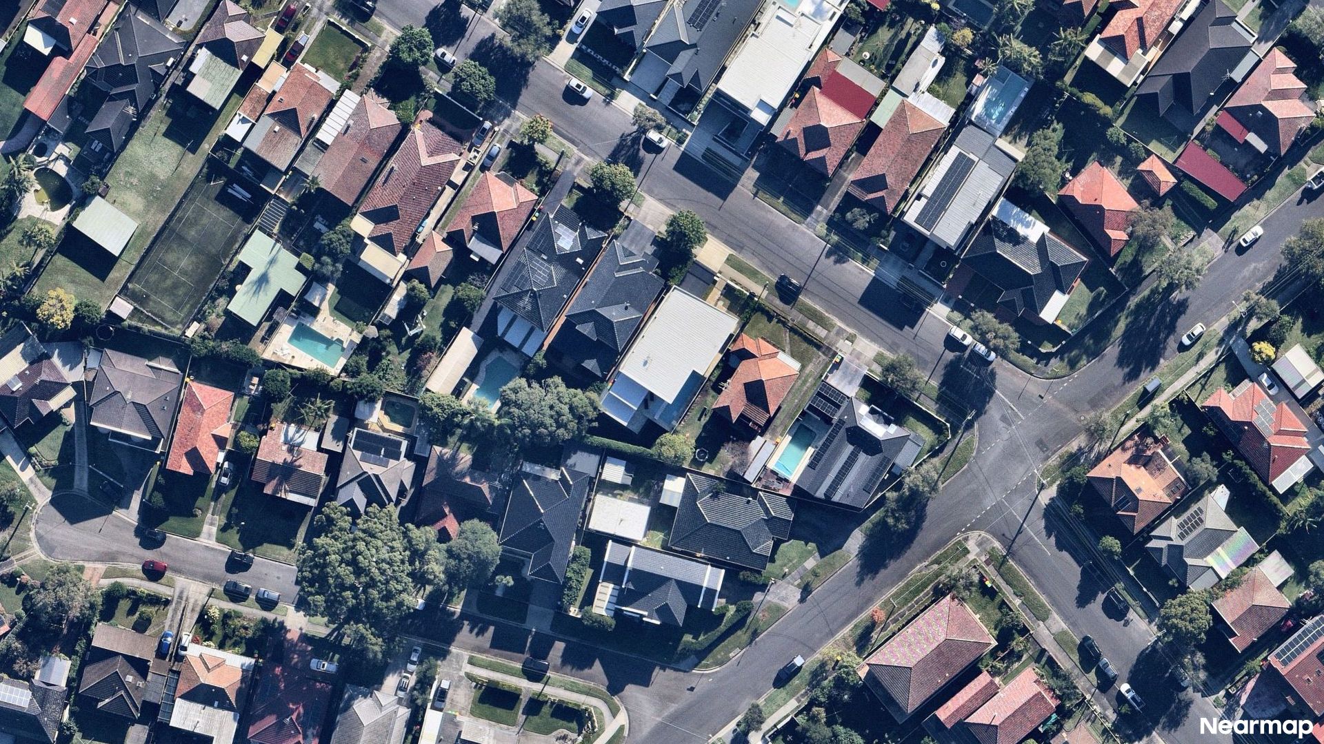 Vertical aerial view