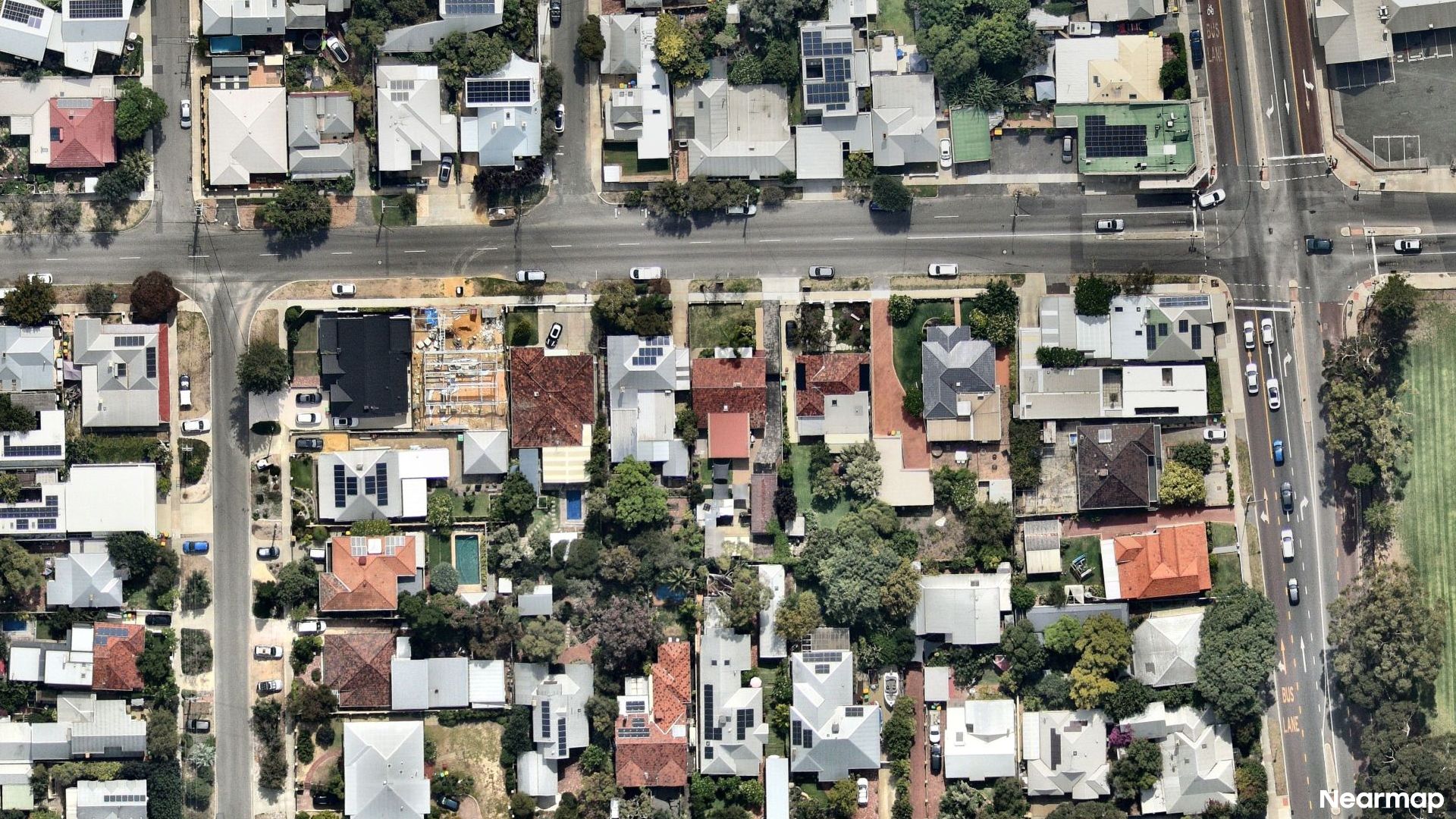 Vertical aerial view