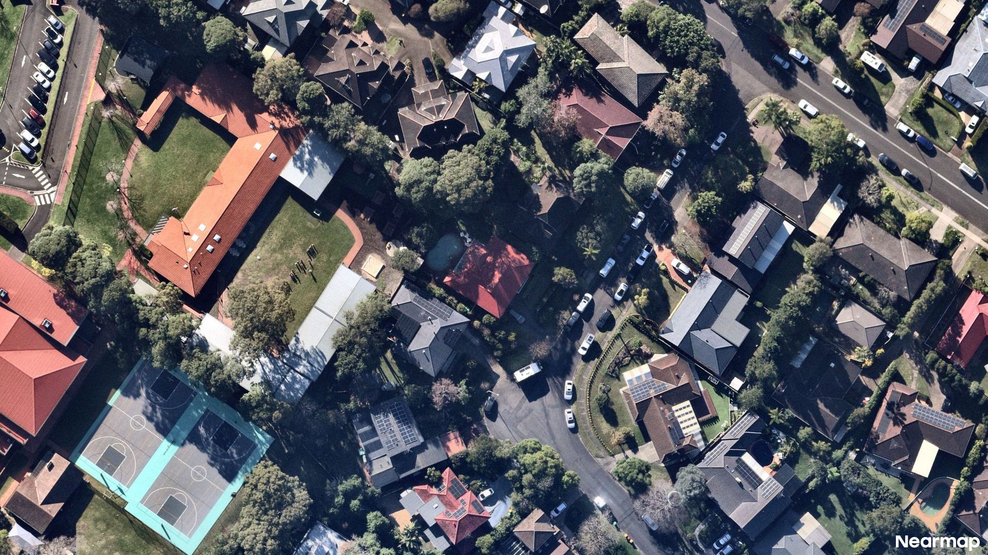 Vertical aerial view
