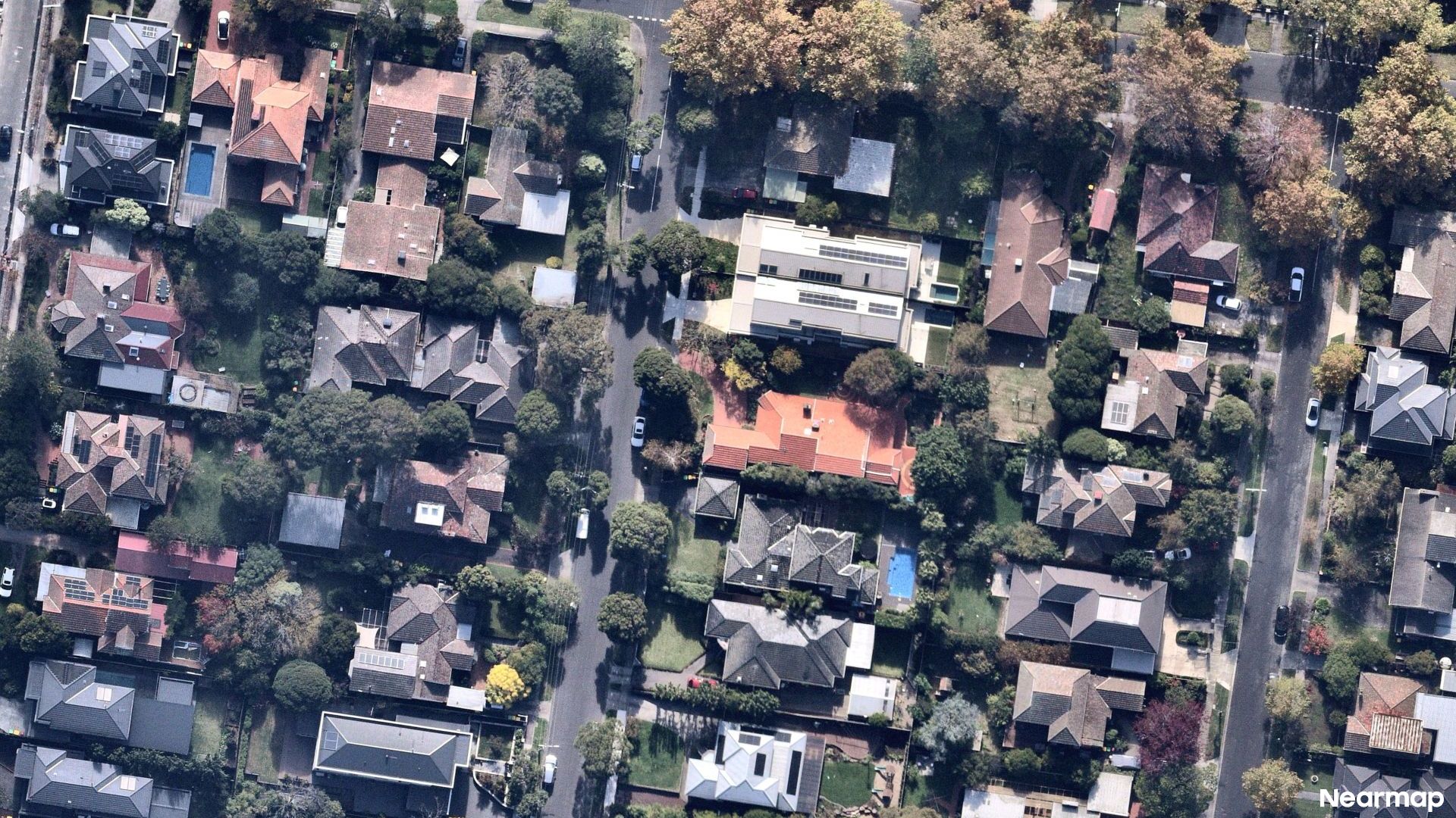 Vertical aerial view