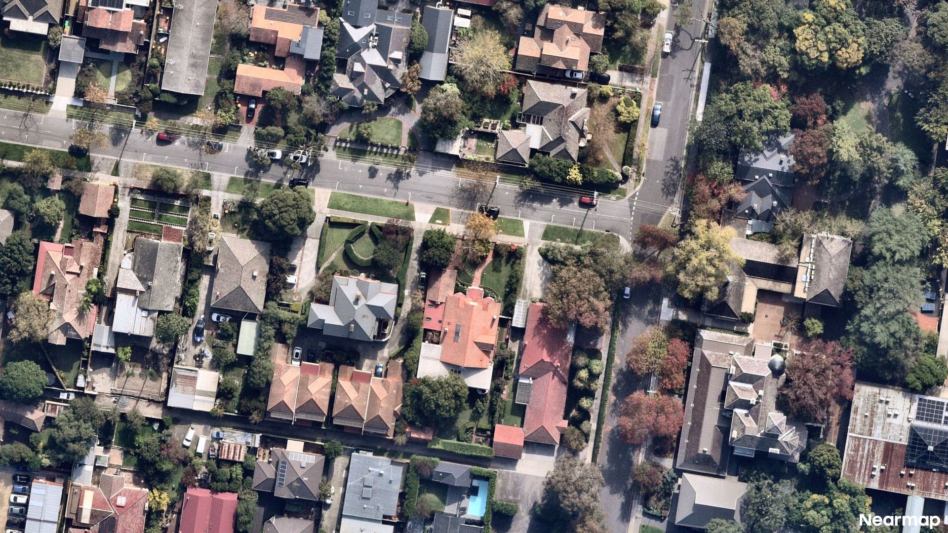 Vertical aerial view