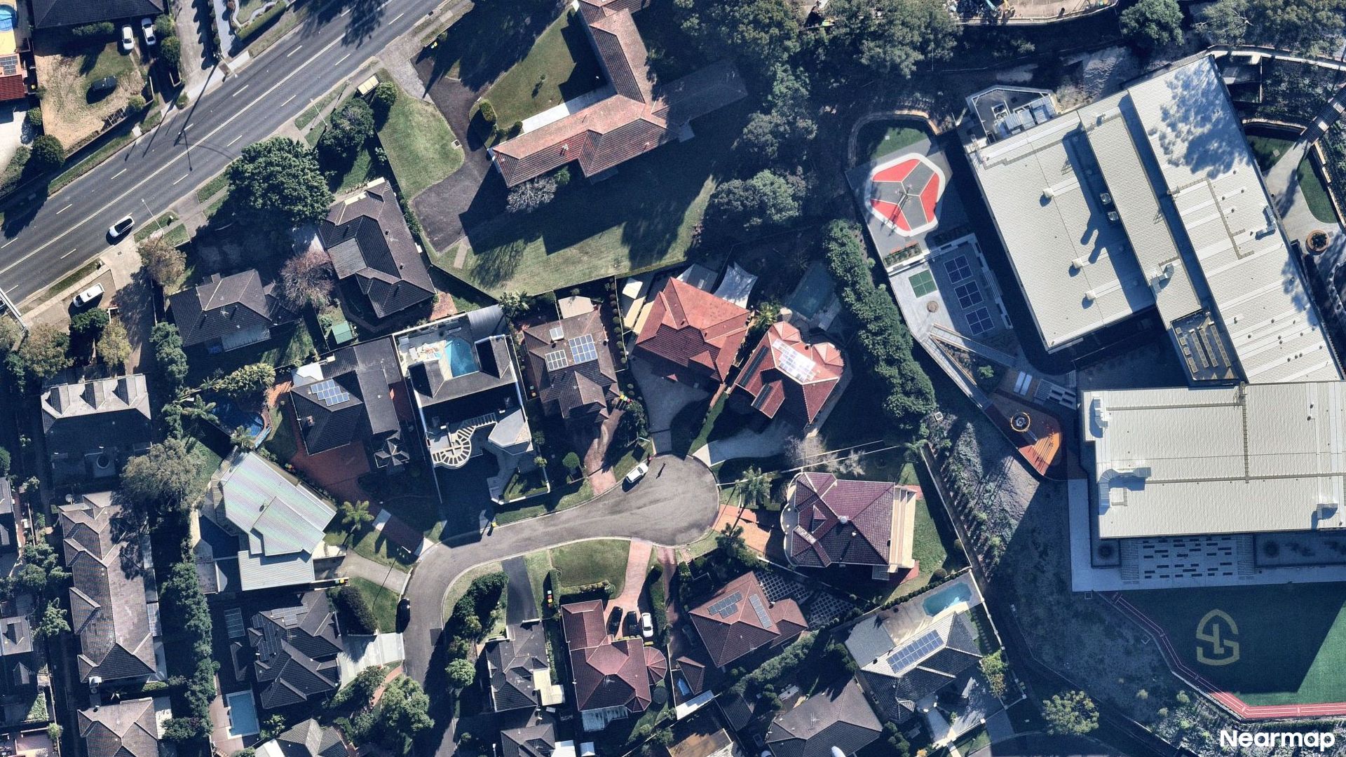 Vertical aerial view