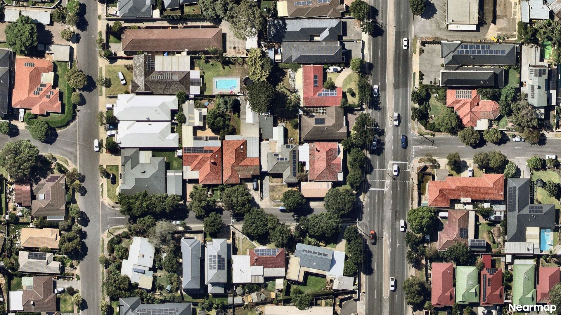 Vertical aerial view
