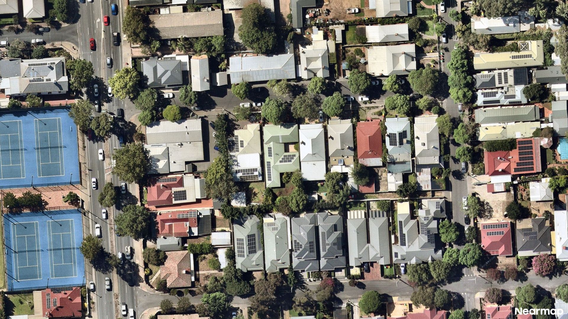 Vertical aerial view