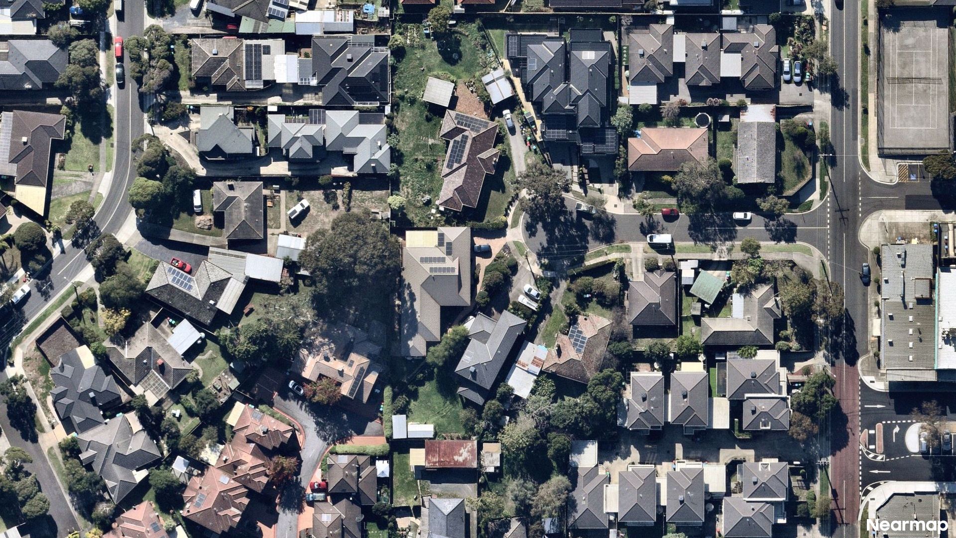 Vertical aerial view