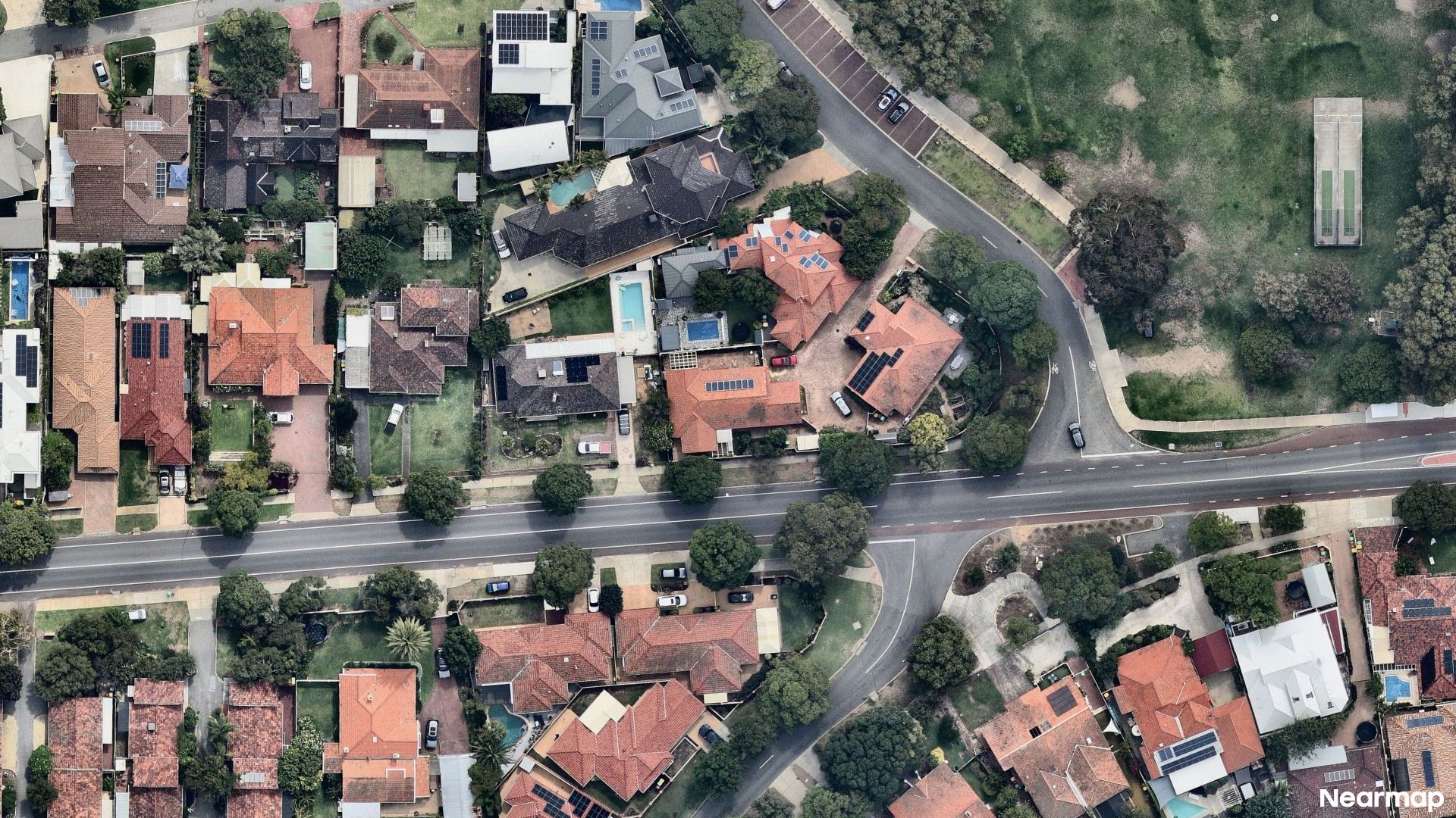 Vertical aerial view