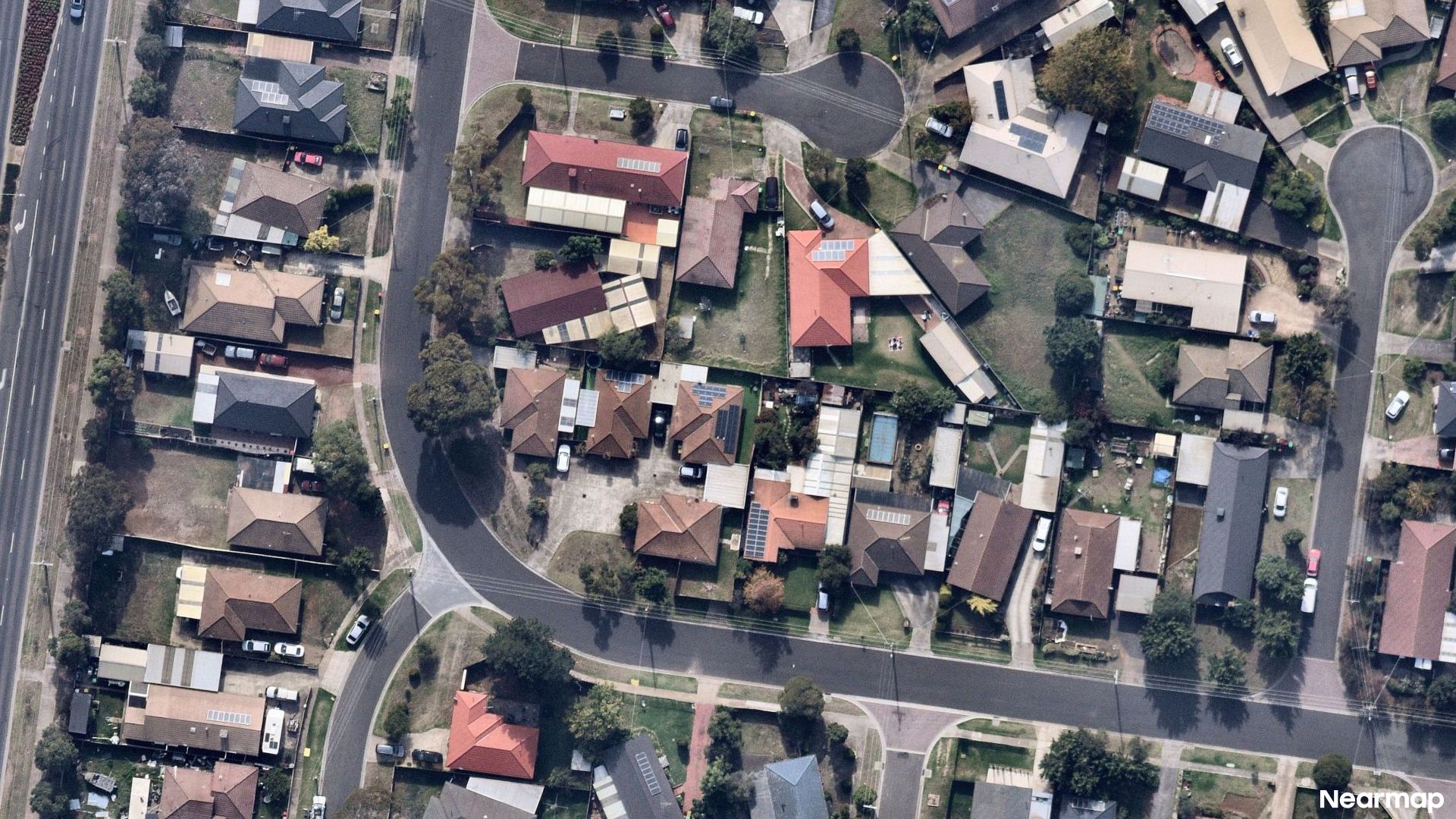 Vertical aerial view