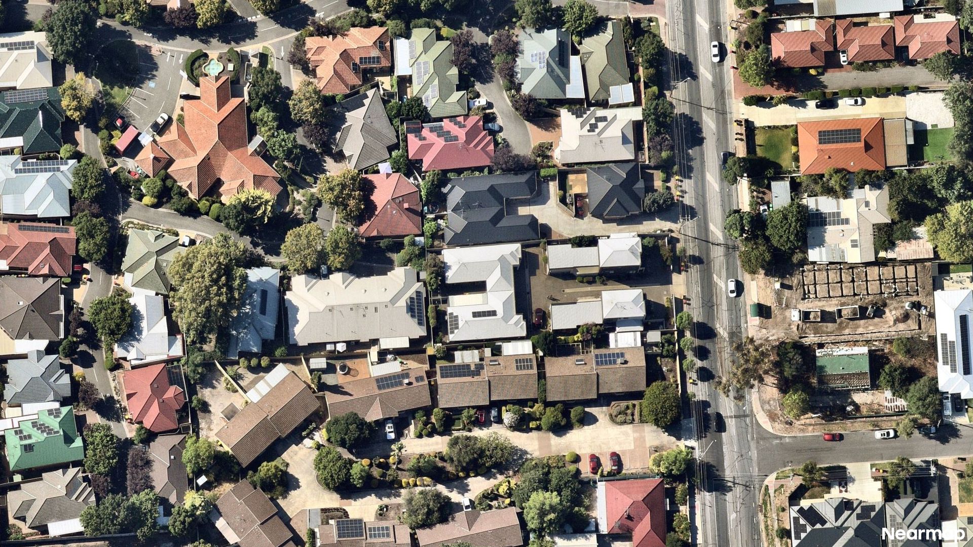Vertical aerial view