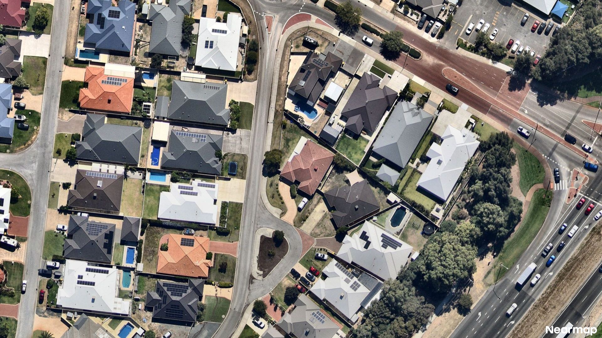 Vertical aerial view