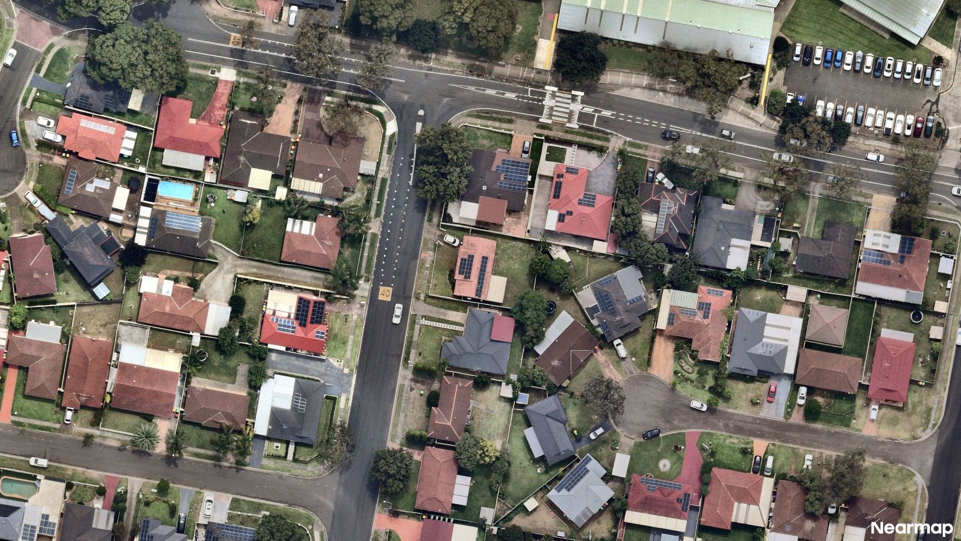 Vertical aerial view