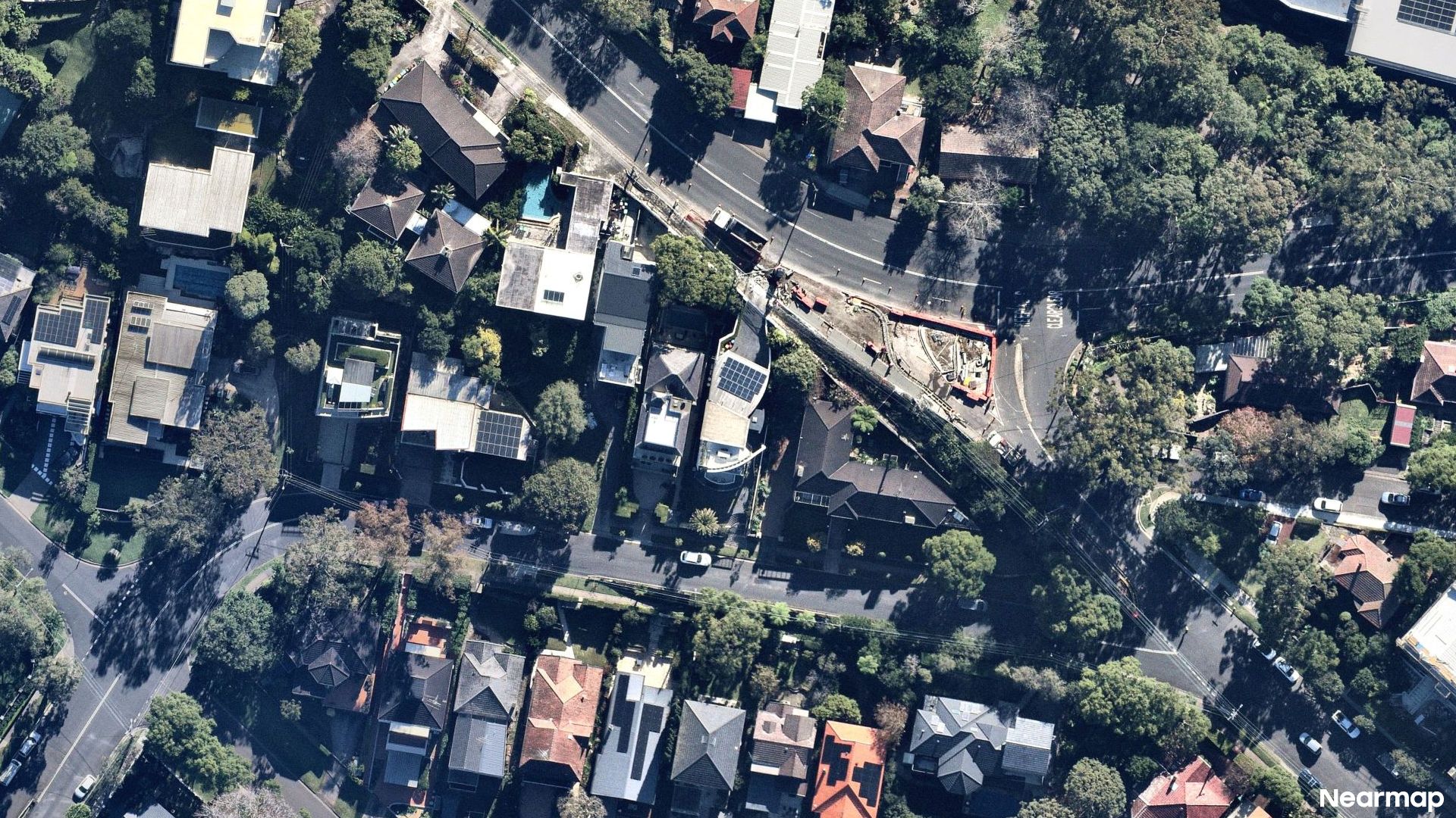Vertical aerial view