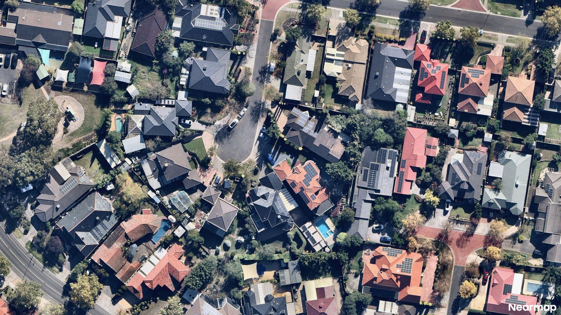 Vertical aerial view