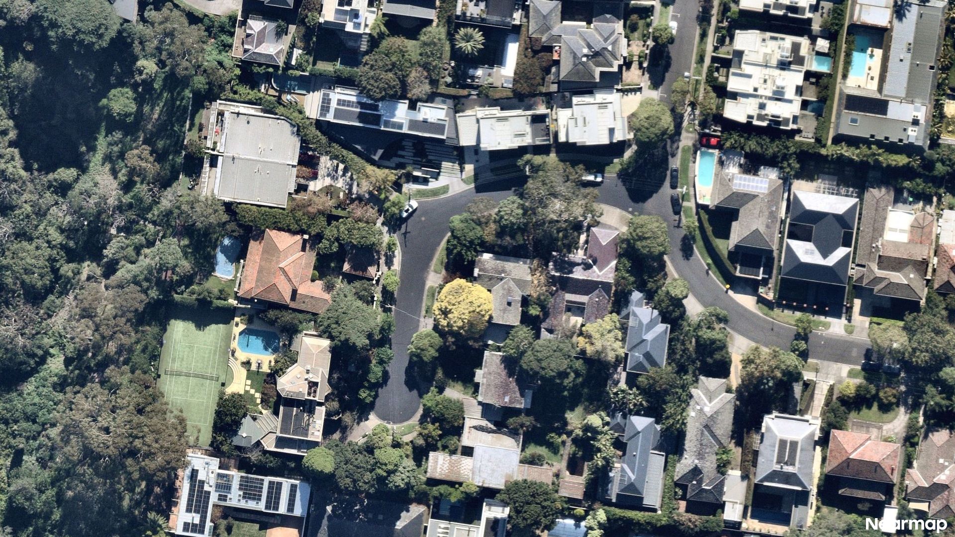 Vertical aerial view