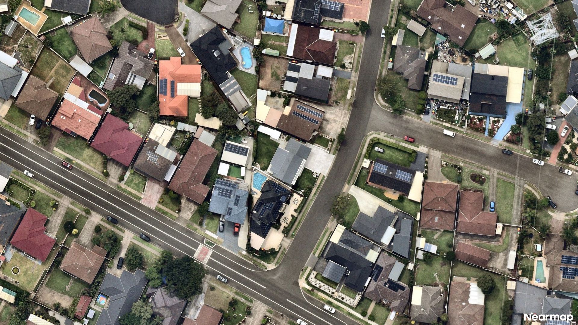 Vertical aerial view
