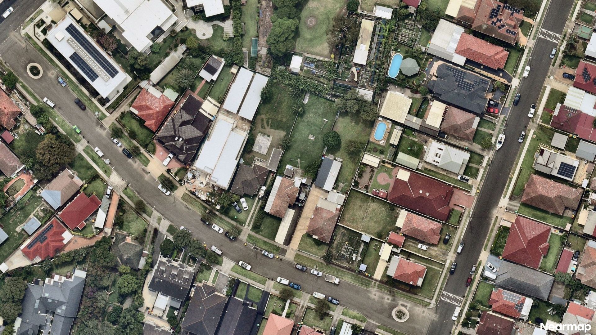 Vertical aerial view