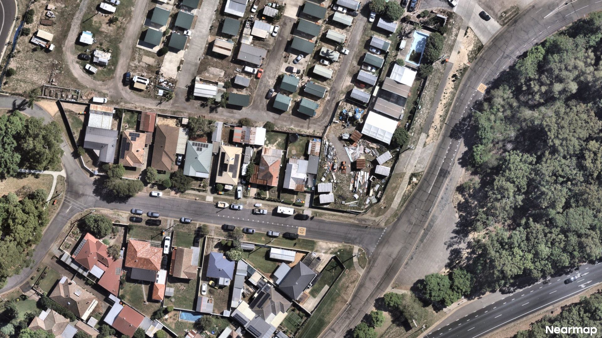 Vertical aerial view