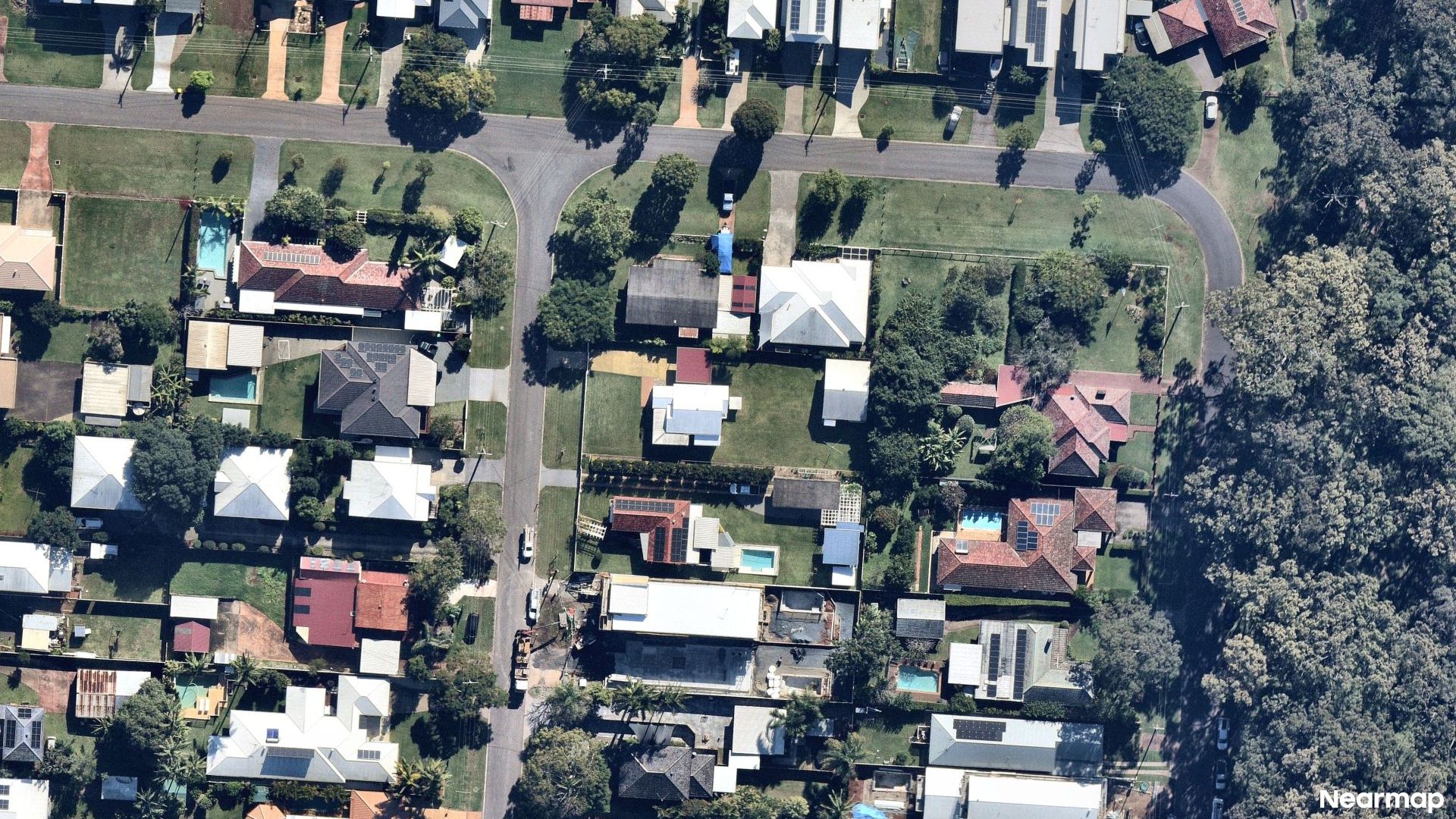 Vertical aerial view
