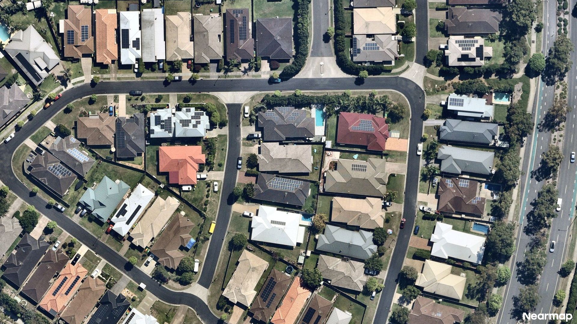 Vertical aerial view