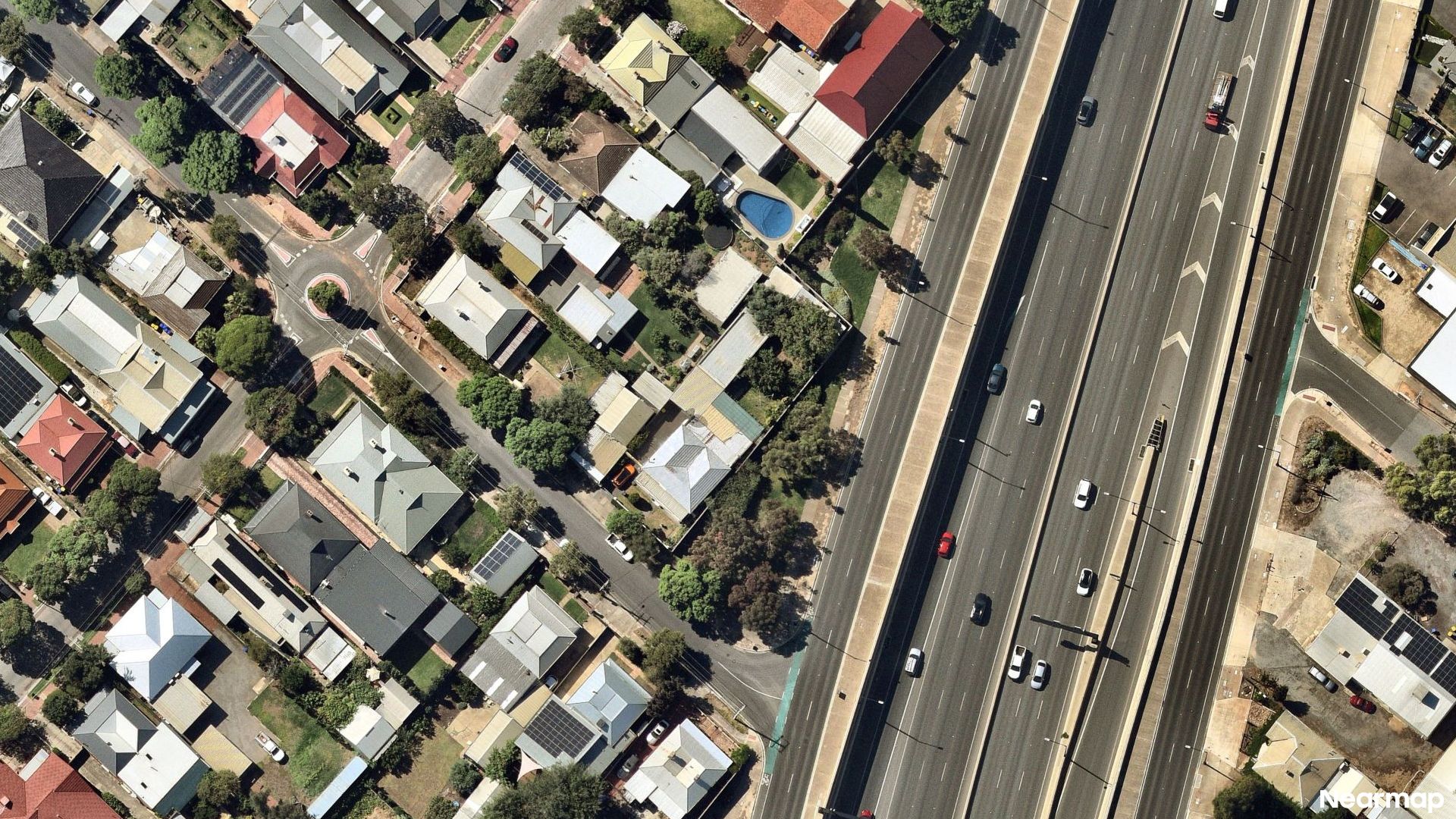 Vertical aerial view