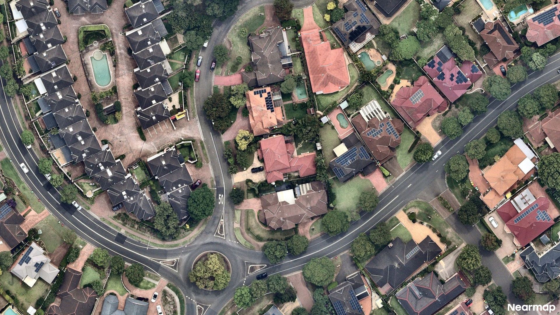Vertical aerial view