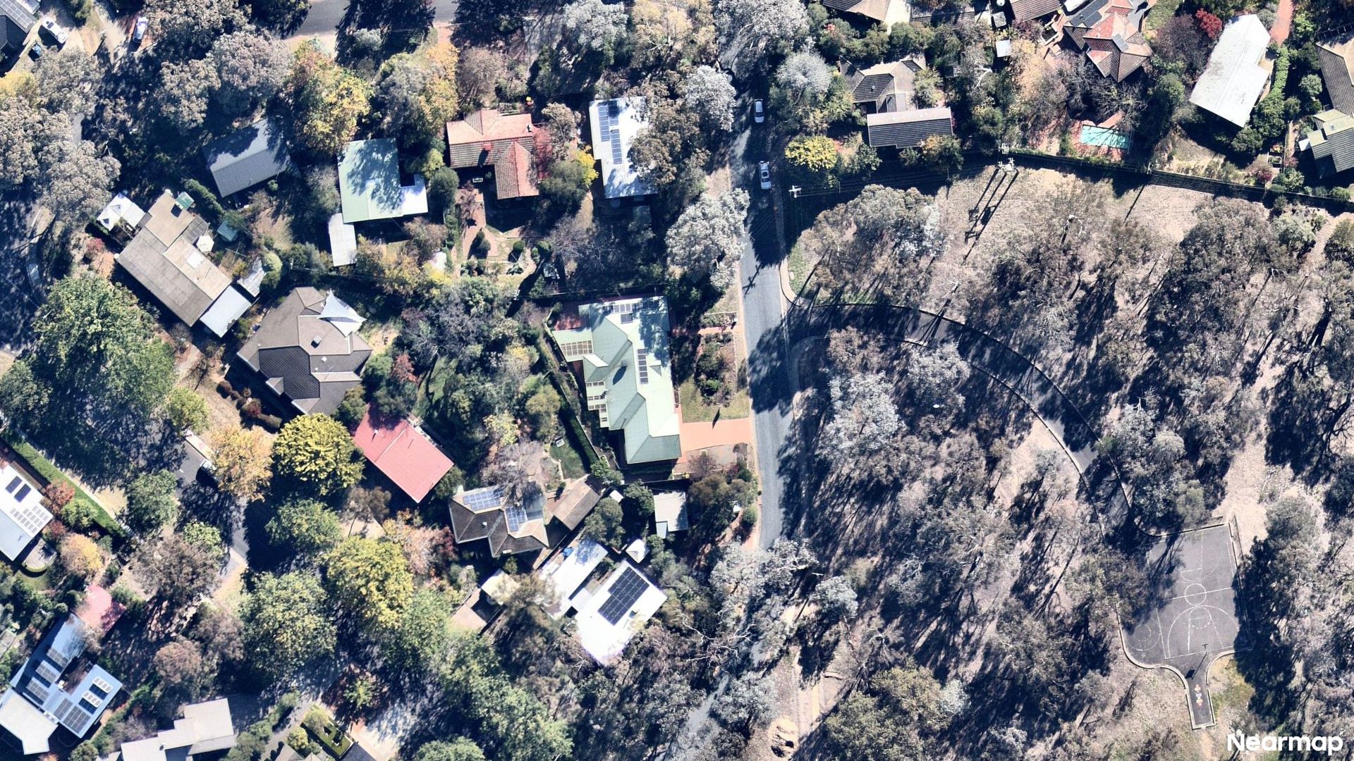 Vertical aerial view