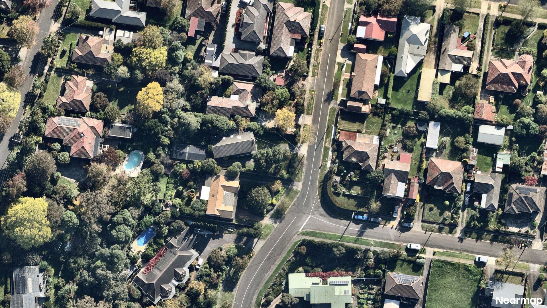 Vertical aerial view