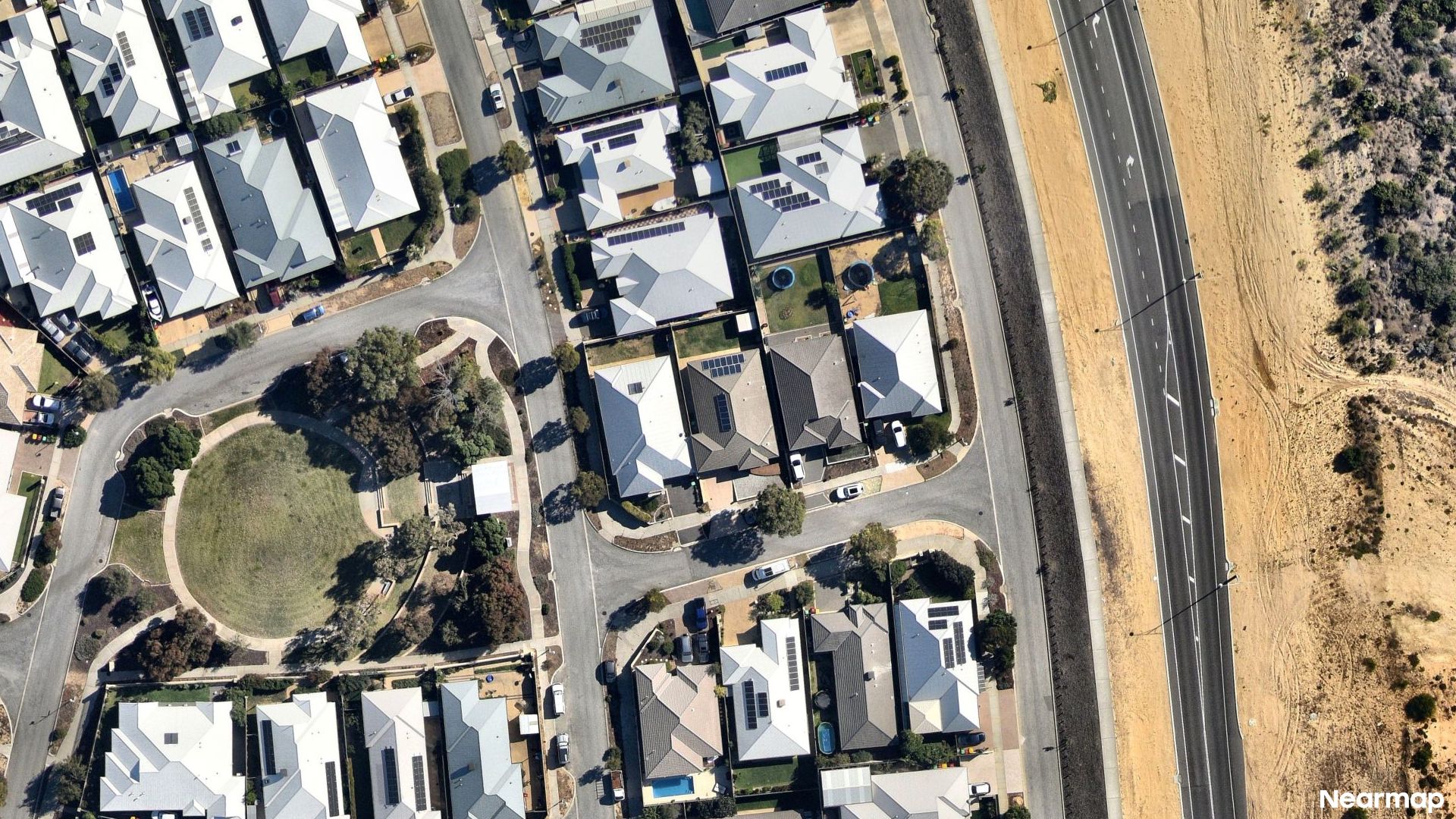 Vertical aerial view