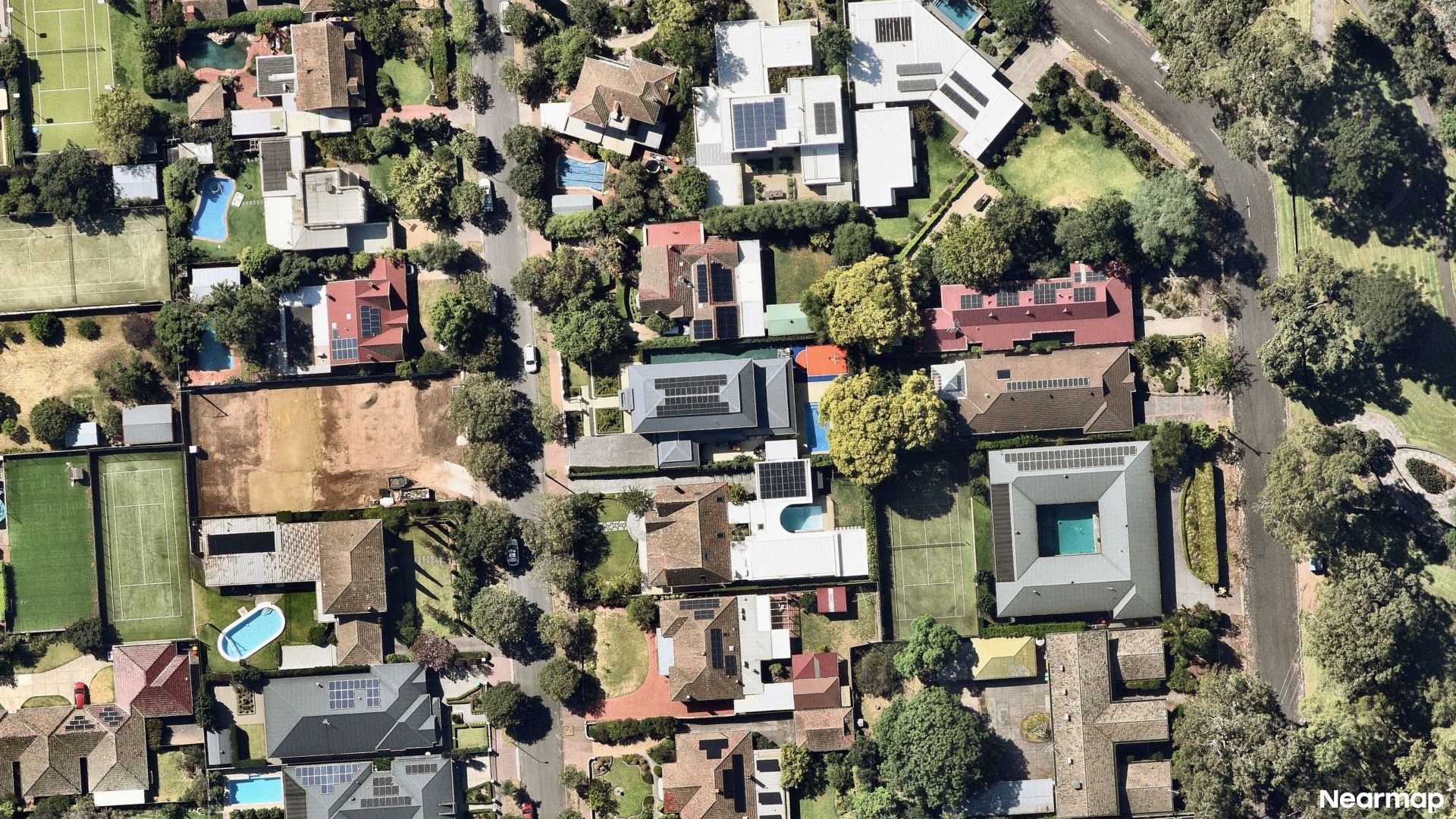 Vertical aerial view