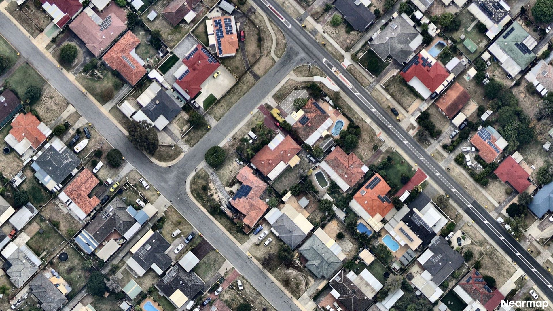 Vertical aerial view