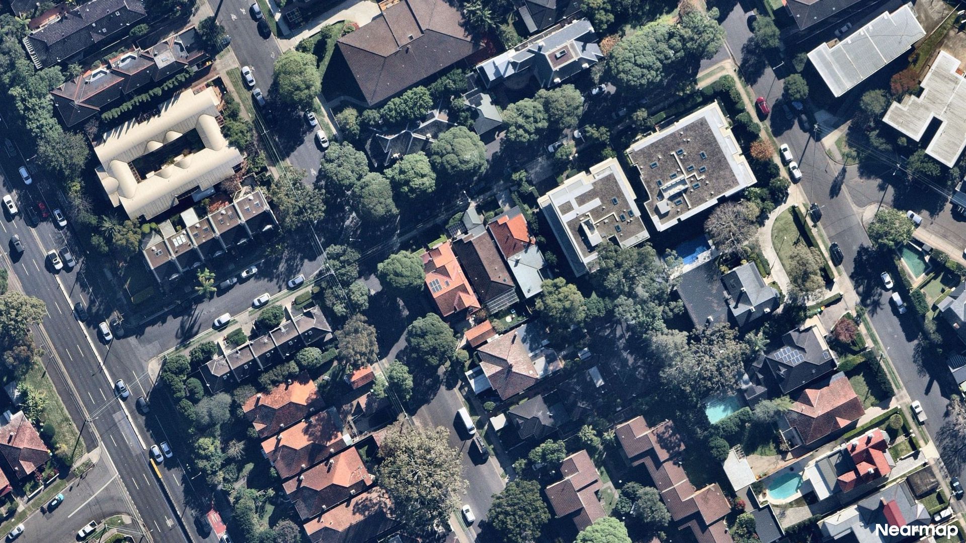 Vertical aerial view