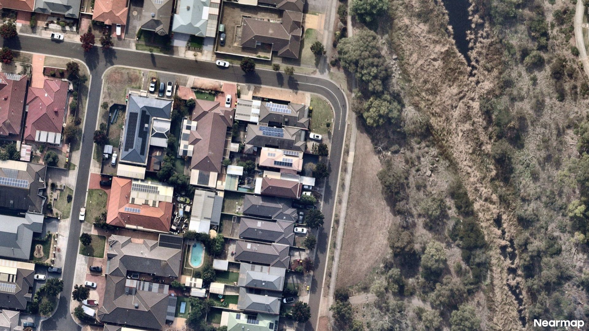 Vertical aerial view