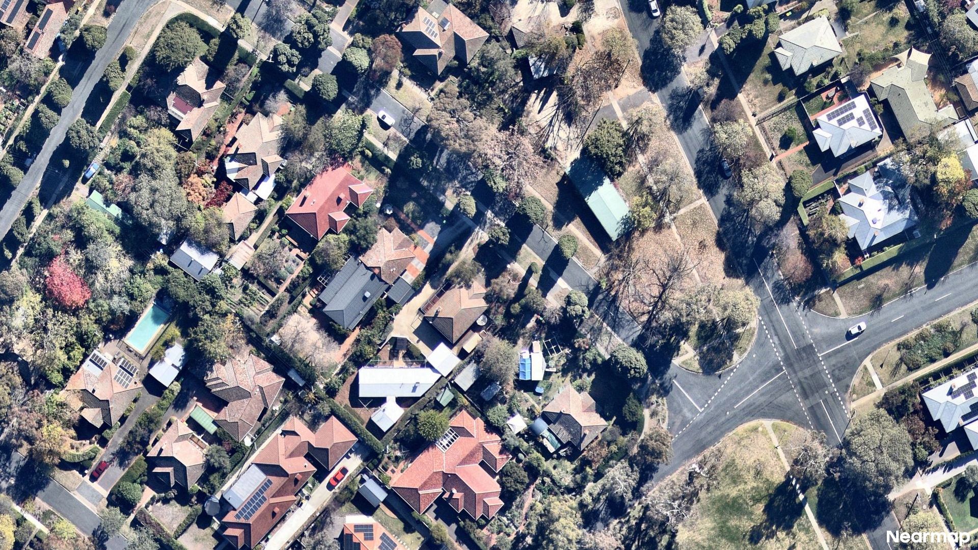 Vertical aerial view