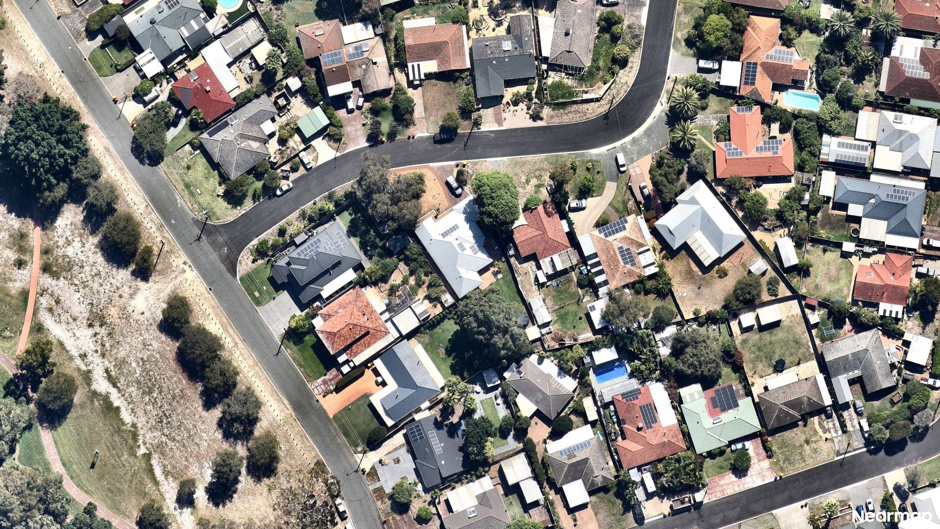 Vertical aerial view