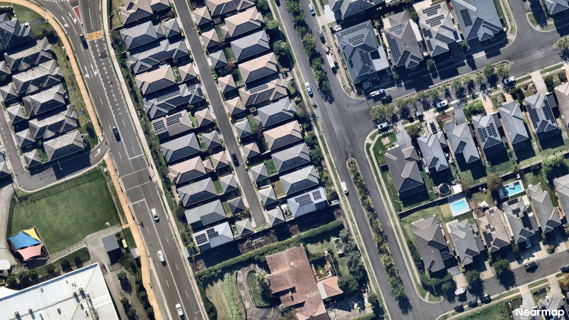 Vertical aerial view