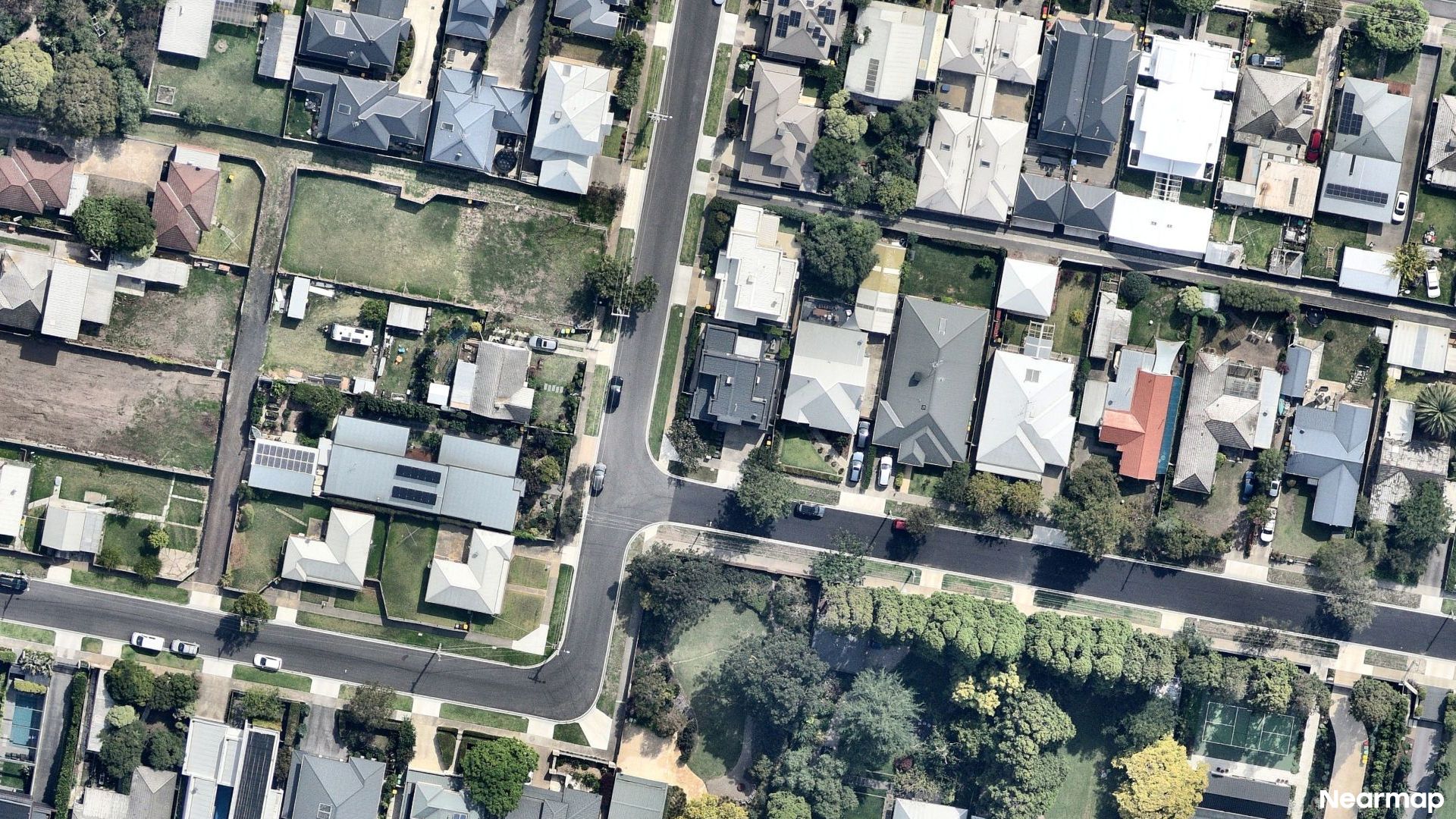 Vertical aerial view