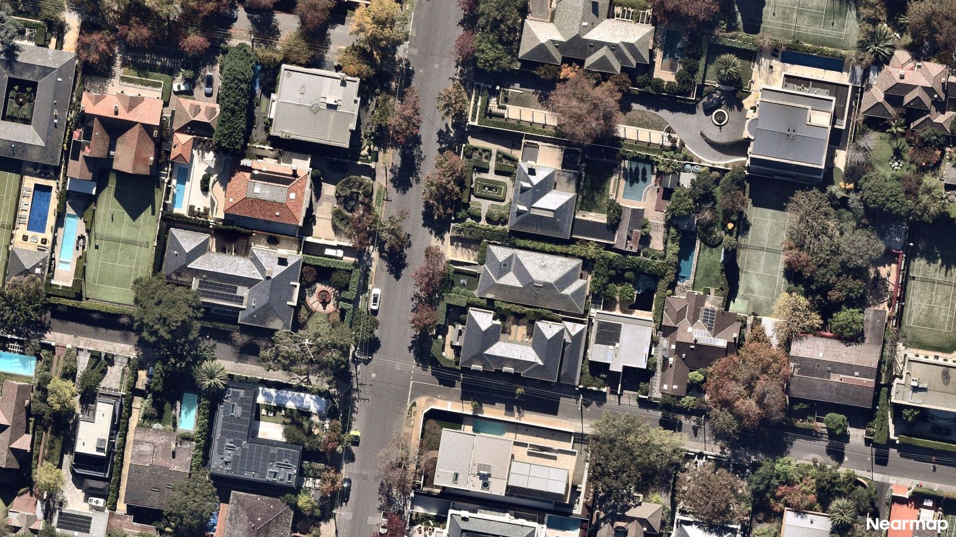 Vertical aerial view