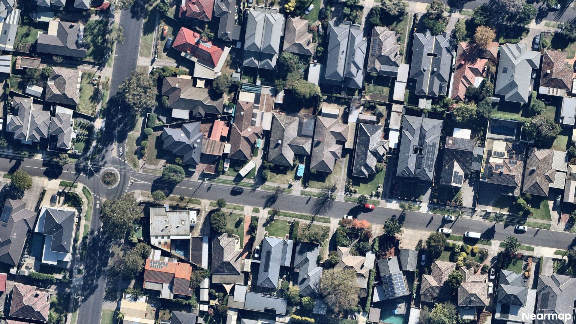 Vertical aerial view