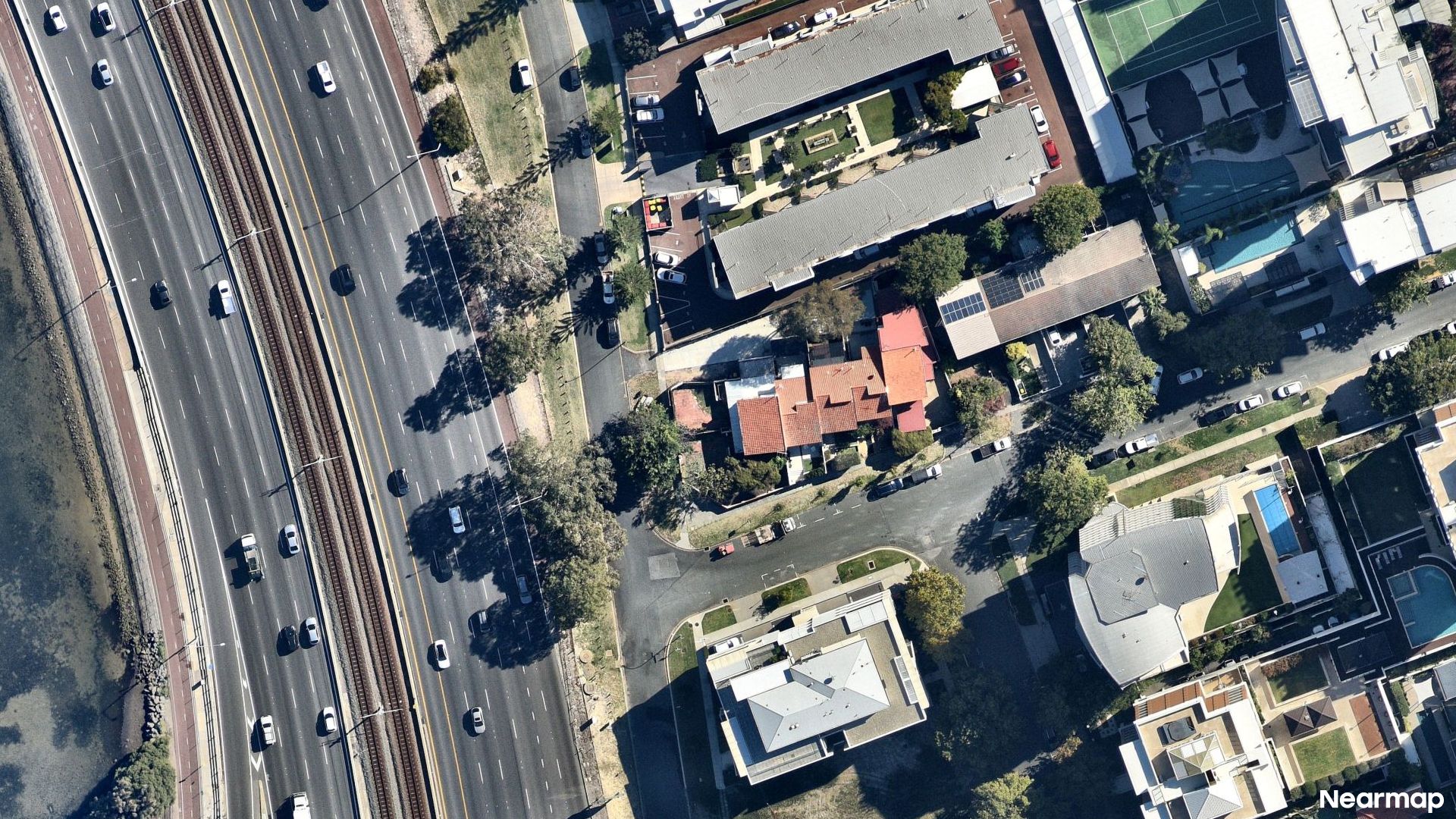 Vertical aerial view