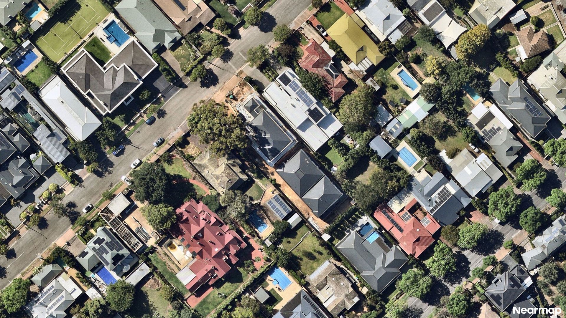Vertical aerial view