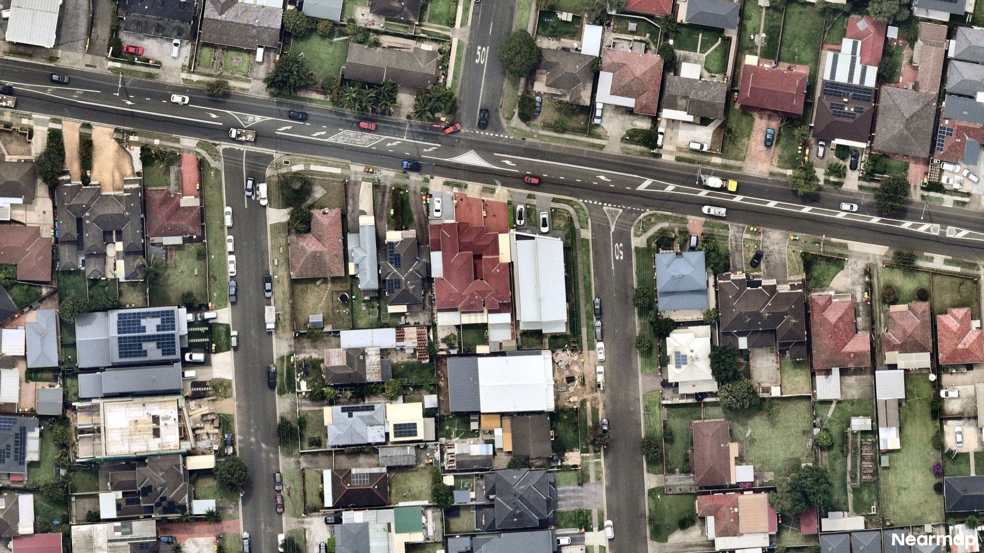Vertical aerial view