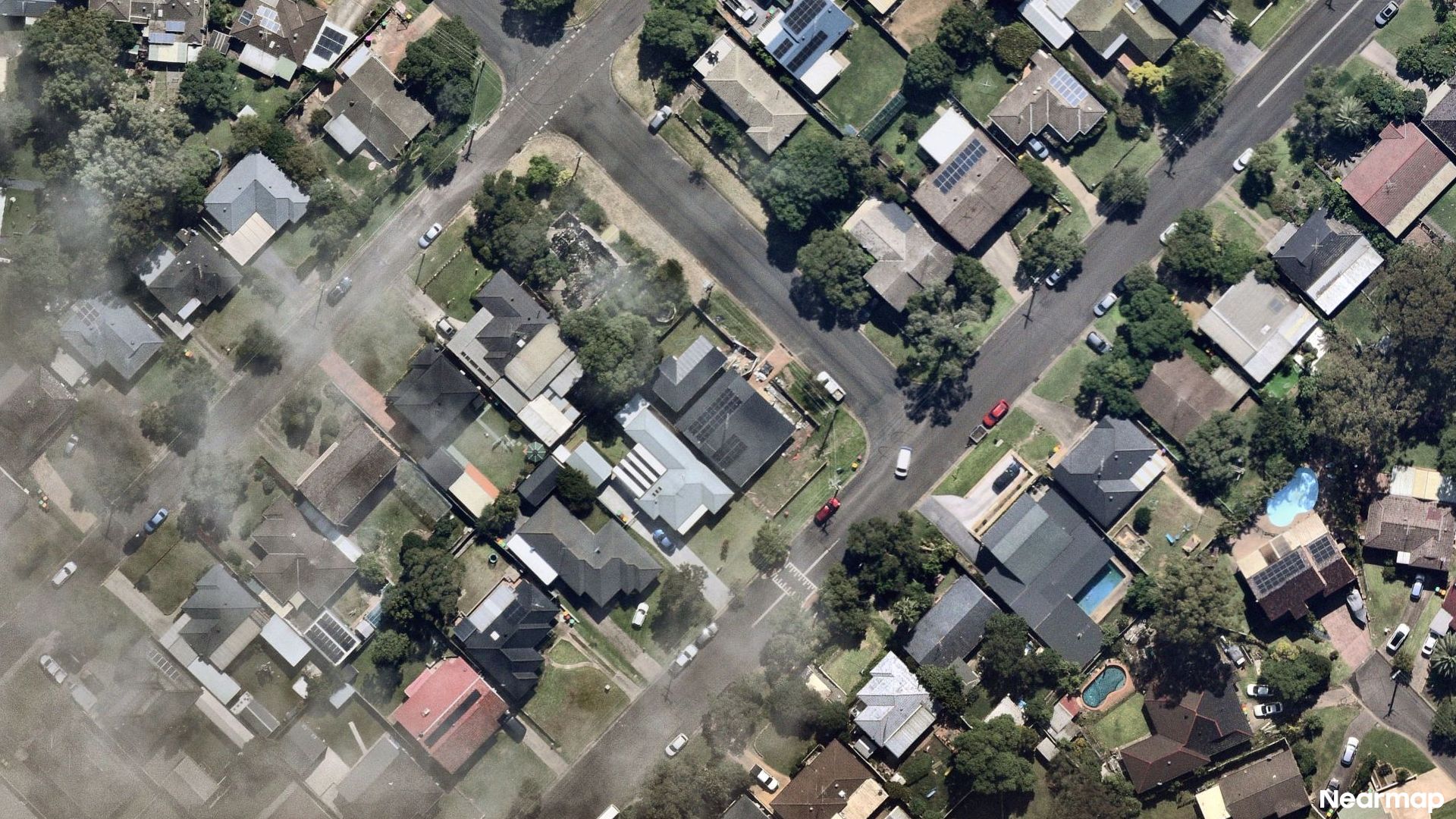 Vertical aerial view