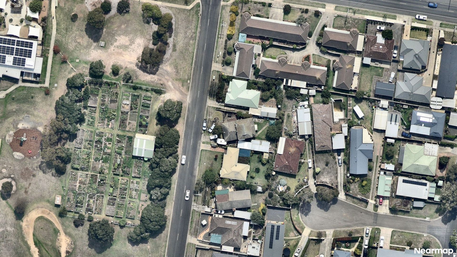 Vertical aerial view